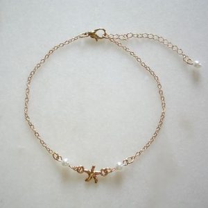 bracelet de cheville étoile dorée