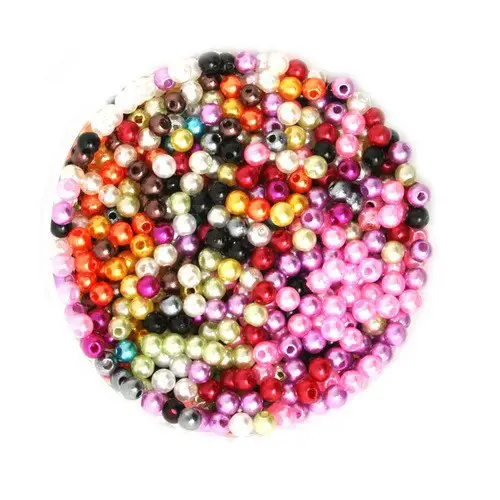 perles de couleurs mélangées de 4 mm