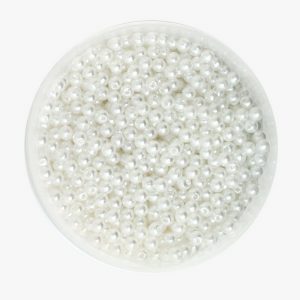 perles blanches 4 mm