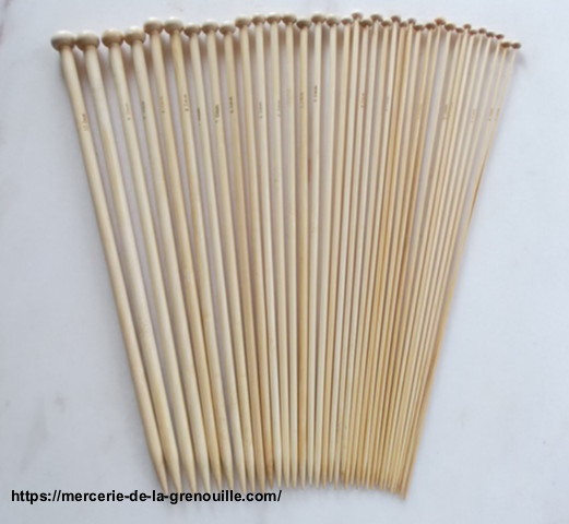 réf 01-b-100 aiguilles en bambou 36 cm n 10